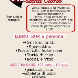 Cena solidale con Siena Cuore 28/03