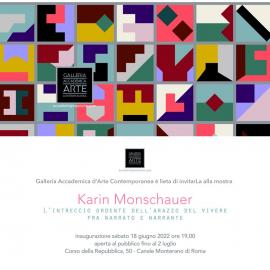 La Galleria Accademica presenta Karin Monschauer. L’intreccio ordente dell’arazzo del vivere fra narrato e narrante