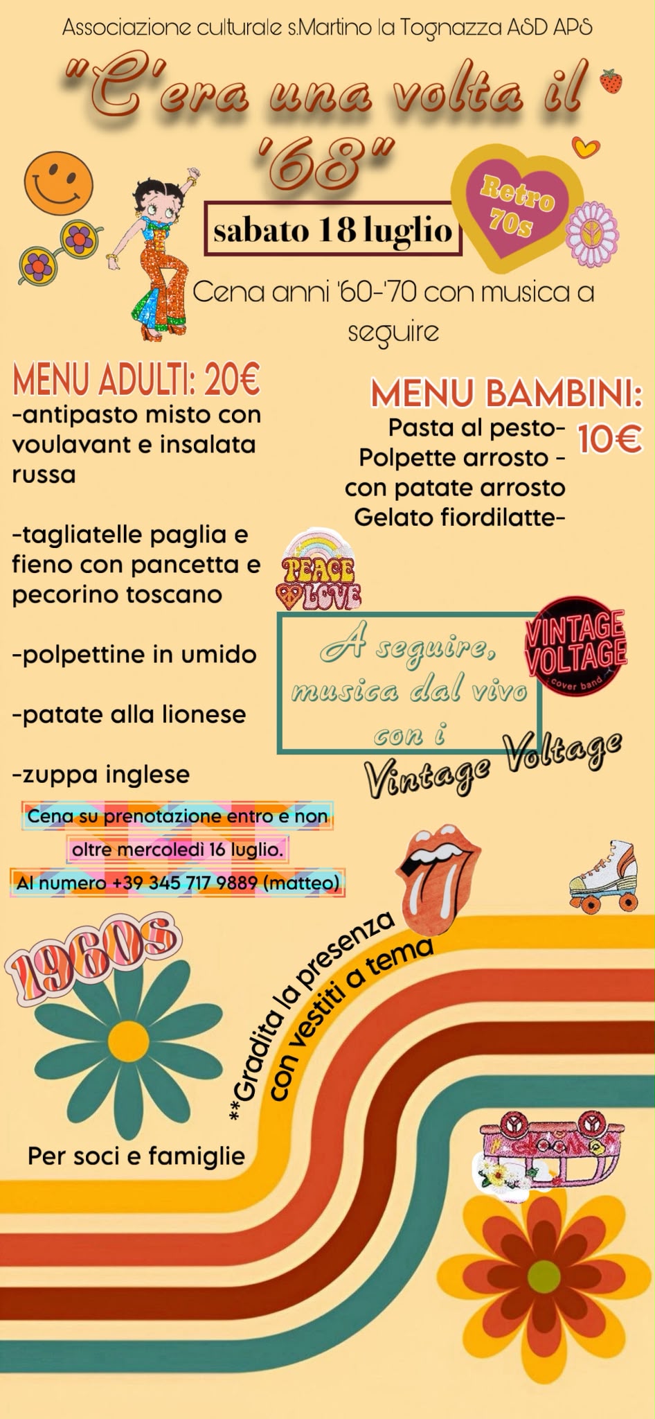 Serata anni 60/70 con i Vintage Voltage