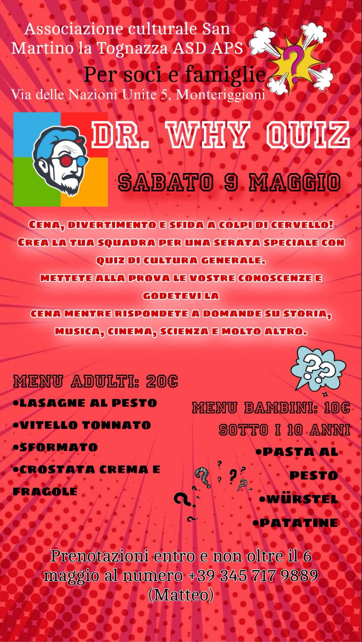 Dr Why e cena 9 Maggio