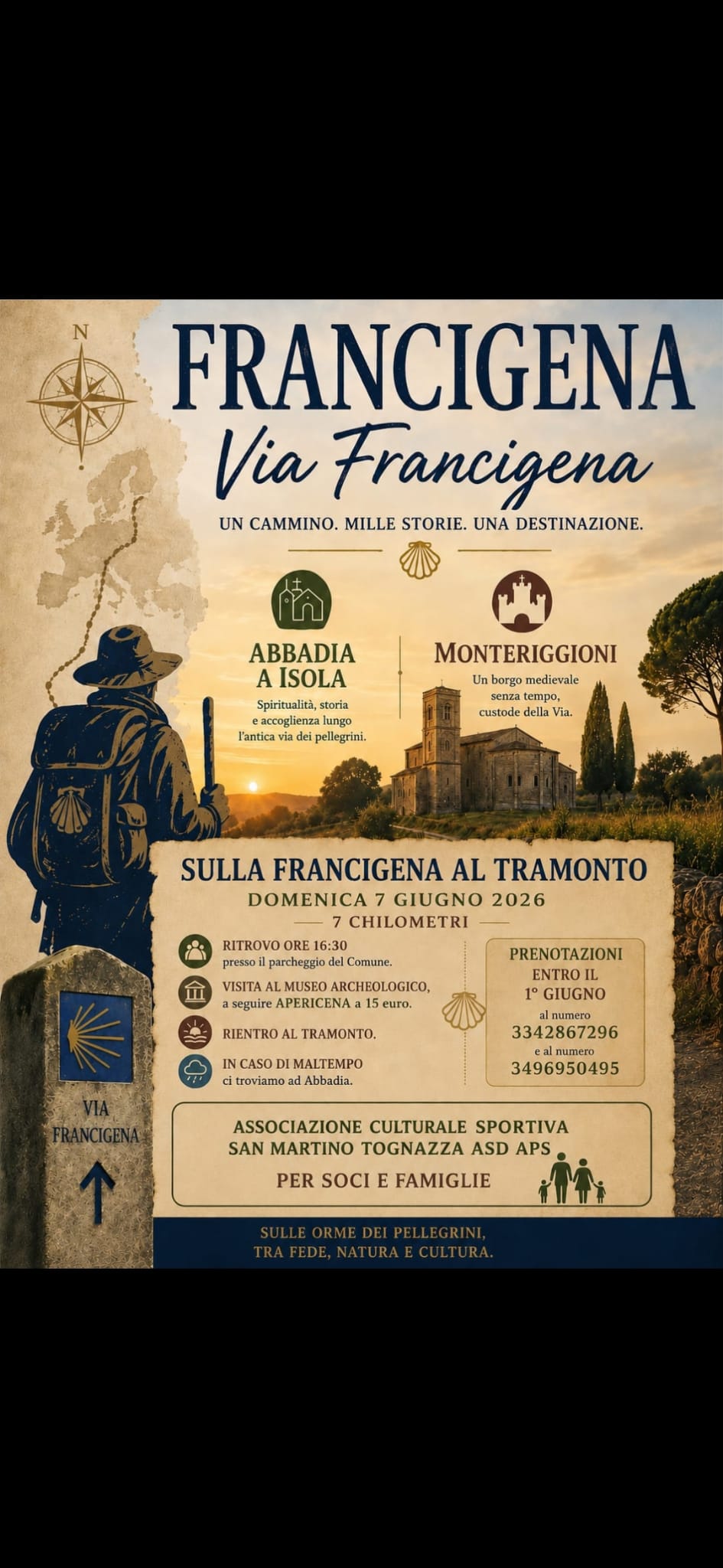Francigena al tramonto
